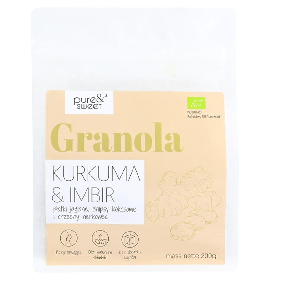 Granola Kurkuma - Ingwer BIO 200g PURE & SWEET Hauptbild