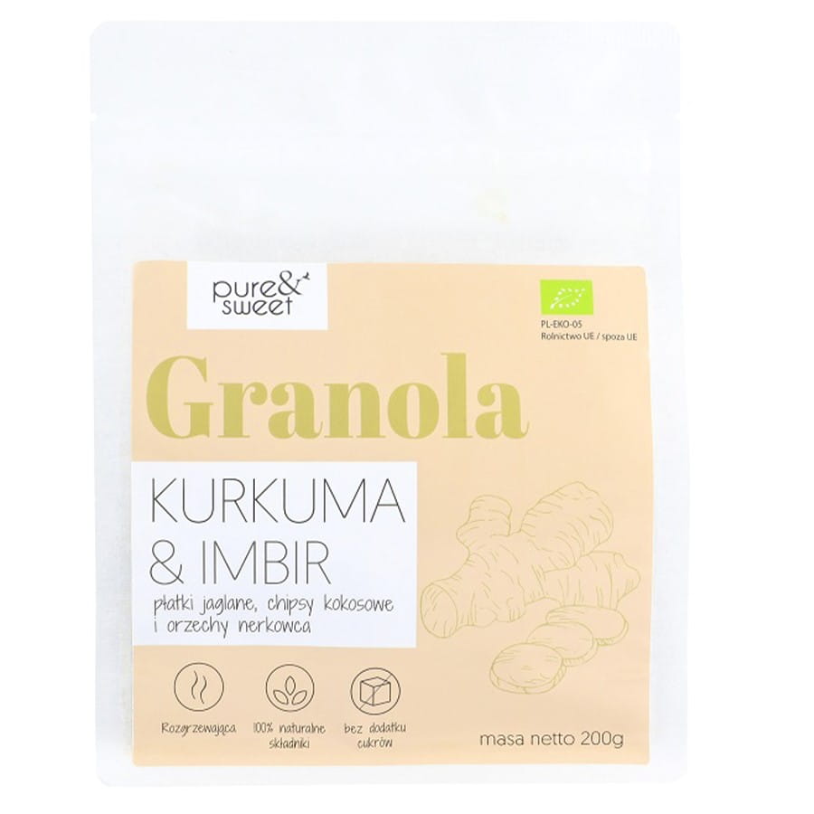 Granola Kurkuma - Ingwer BIO 200g PURE & SWEET