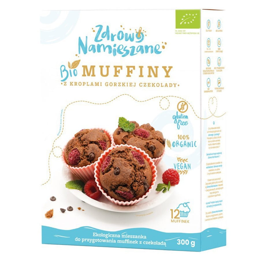 Muffins mit Tropfen Zartbitterschokolade BIO 300g GESUND GEMISCHT