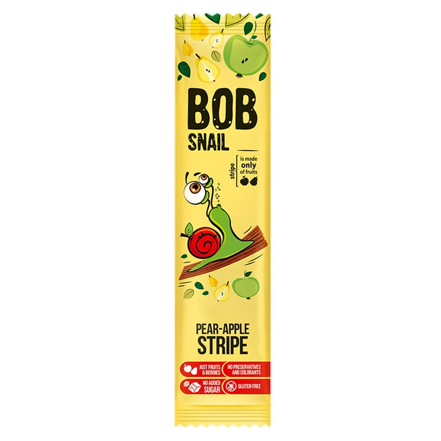 Apfel-Birnen-Streifen-Snack 14g BOB SNAIL