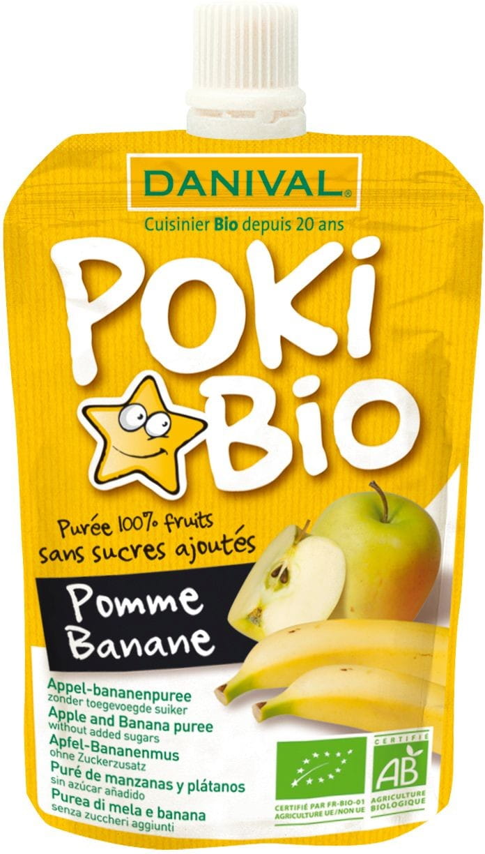 Apfel-Bananen-Püree 100% Frucht ohne Zuckerzusatz BIO 90 g - DANIVAL