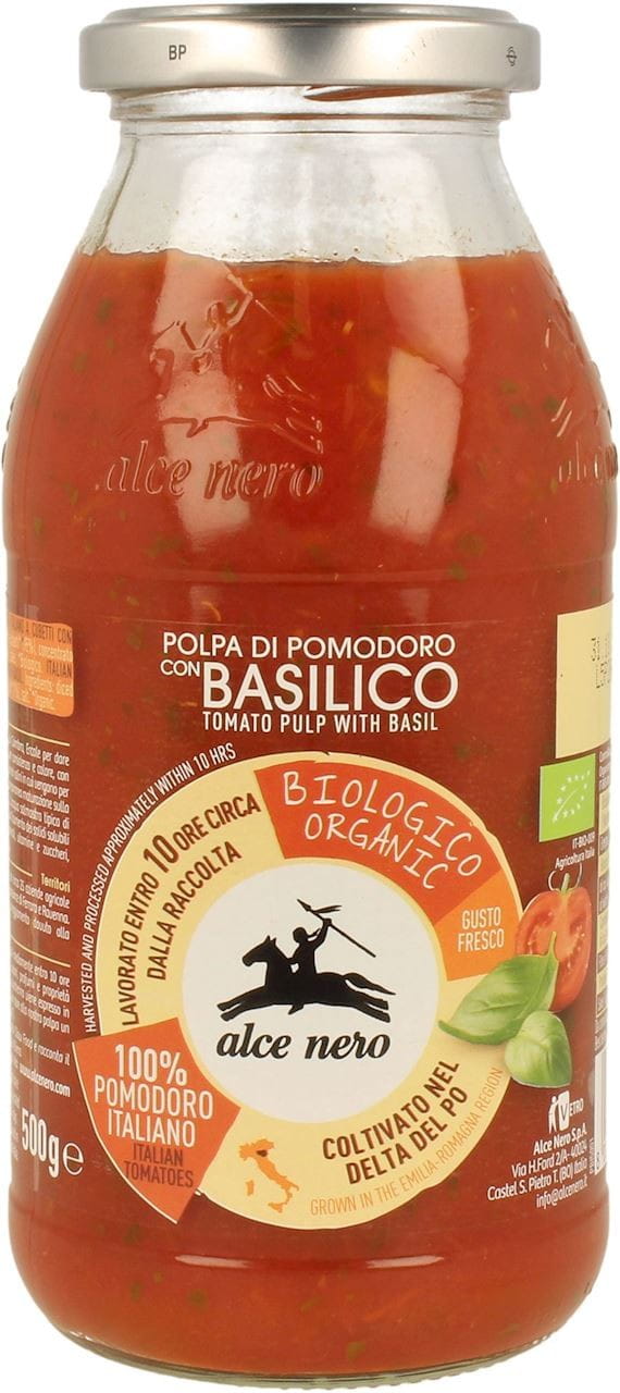 Tomatensauce mit Basilikum BIO 500 g - ALCE NERO