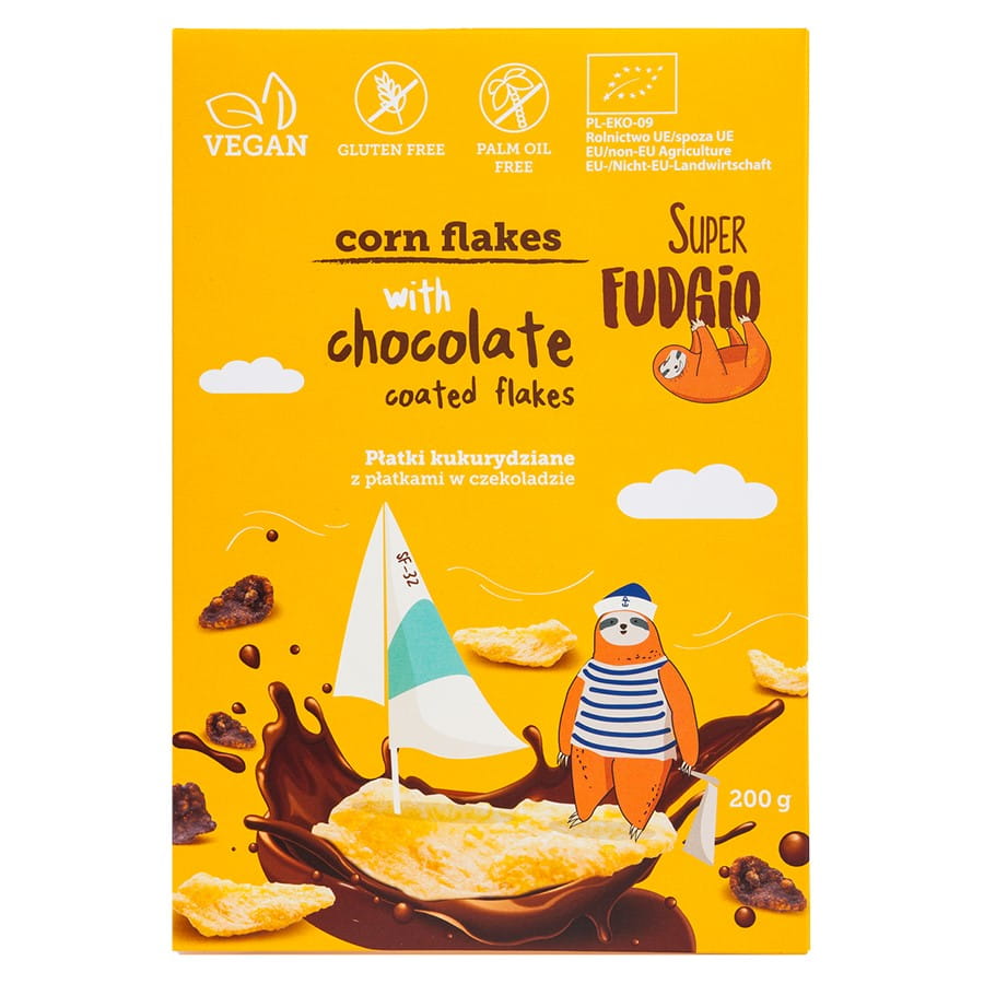 Cornflakes mit Schokoladenflocken glutenfrei BIO 200g SUPER FUDGIO