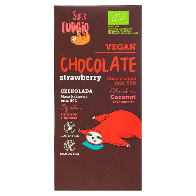 Erdbeerschokolade BIO 80g SUPER FUDGIO Hover Image