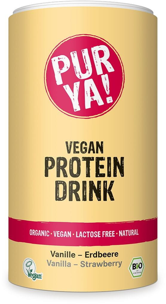 Proteindrink mit Vanillegeschmack mit Erdbeere BIO 550 g - PUR YA! Hover Image