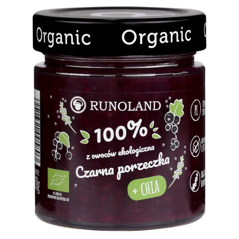 Schwarze Johannisbeere + Chia 100% Frucht mit der Konsistenz von BIO-Marmelade 200g RUNOLAND