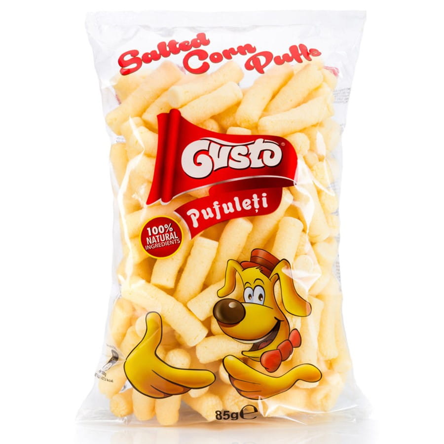 Maischips, natur, leicht gesalzen GUSTO PUFULETI 85g
