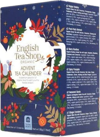 Adventskalender "blau" mit Tees ENGLISH TEA SHOP 375g (25x1,5g) ENGLISH TEA SHOP