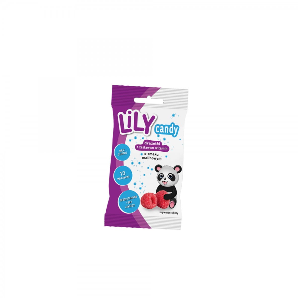 Dragees mit einer Reihe von Vitaminen, Himbeergeschmack 40 g - LILY CANDY