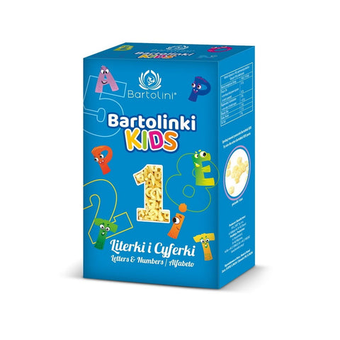 Nudeln für Kinder Buchstaben und Zahlen 250 g - BARTOLINI