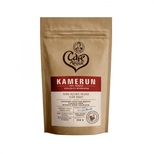 Geröstete Kaffeebohnen von CAFE MON AMOUR, 250g aus Kamerun, frisches Kaffeearoma, handverlesen und aromatisch.