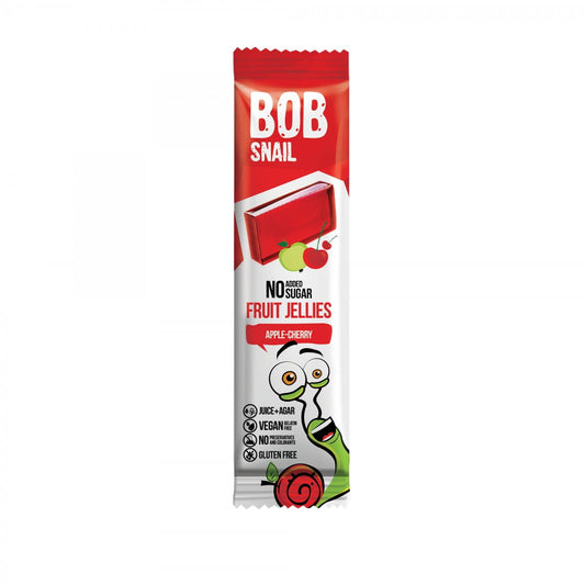 Apfel-Kirsch-Snack ohne Zuckerzusatz von ECO-SNACK, 38 g, Fruchtiger Snack mit Apfel und Kirschen, natürliche Zutaten, BOB SNAIL