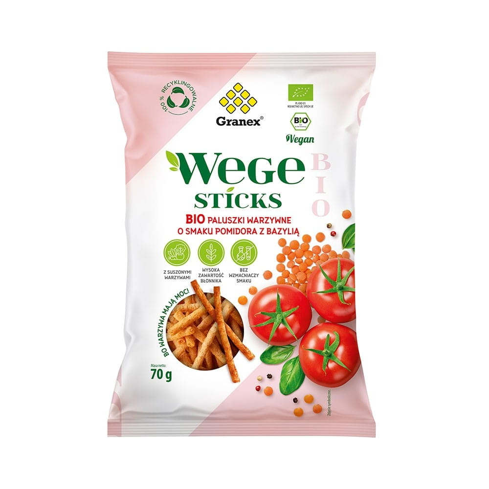 Gemüsesticks Tomate mit Basilikum BIO 70 g