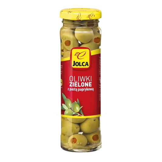 Grüne Oliven mit Pfeffer in Glas, ITALMEX, 140 g oder 85 g, frische mediterrane Oliven mit würzigem Pfeffer.