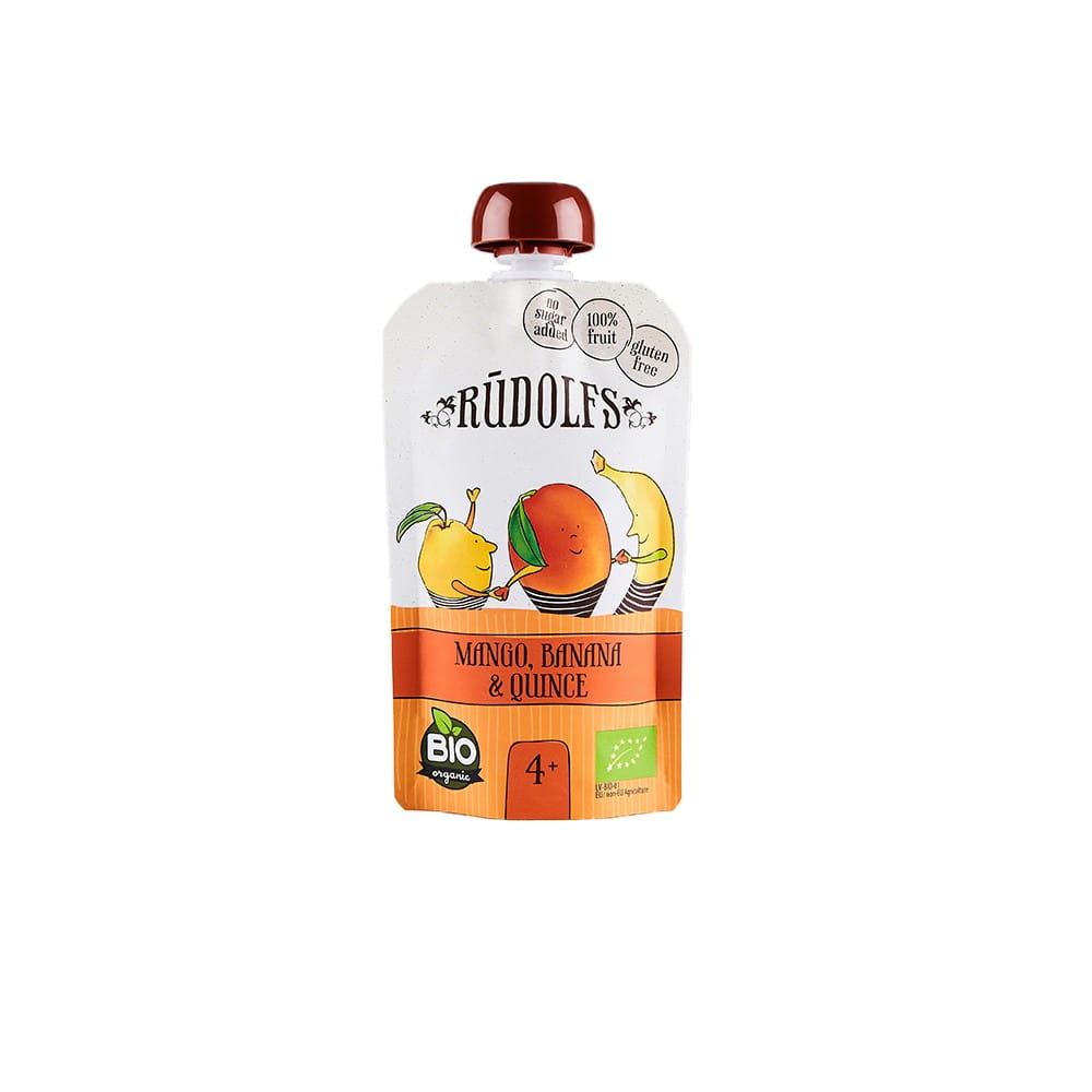 Fruchtmousse mit Mango, Banane und Quitte BIO 110 g