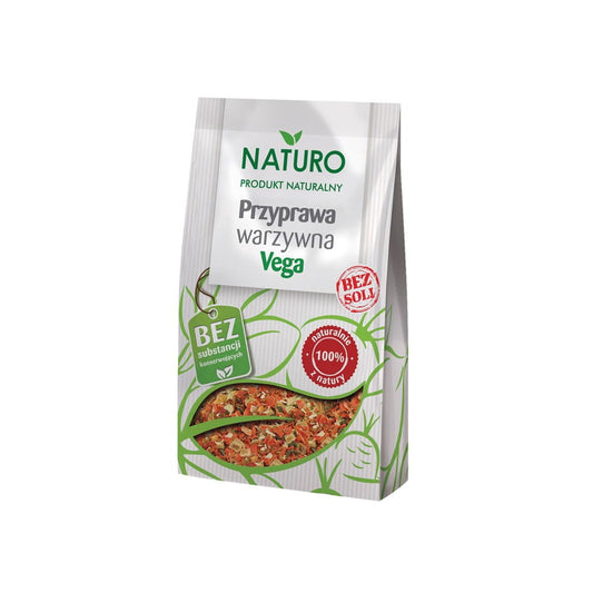 Gemüsegewürz Vega von NATURO in 120 g Verpackung, mit bunten getrockneten Kräutern und Gewürzen für Gemüsegerichte