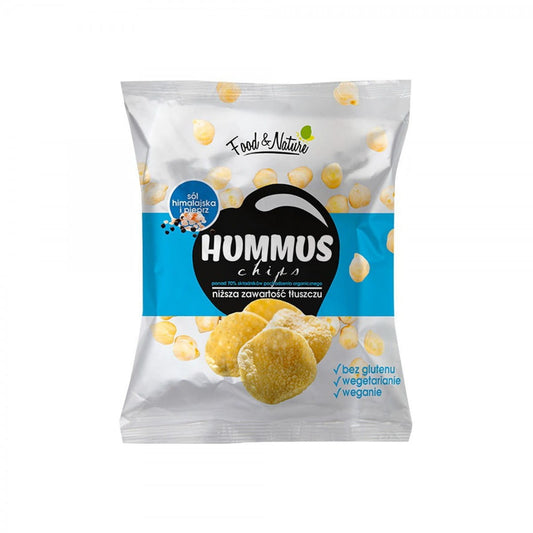 Knusprige glutenfreie Kichererbsenchips mit Salz & Pfeffer von SOLON, 40 g, in einer transparenten Packung.