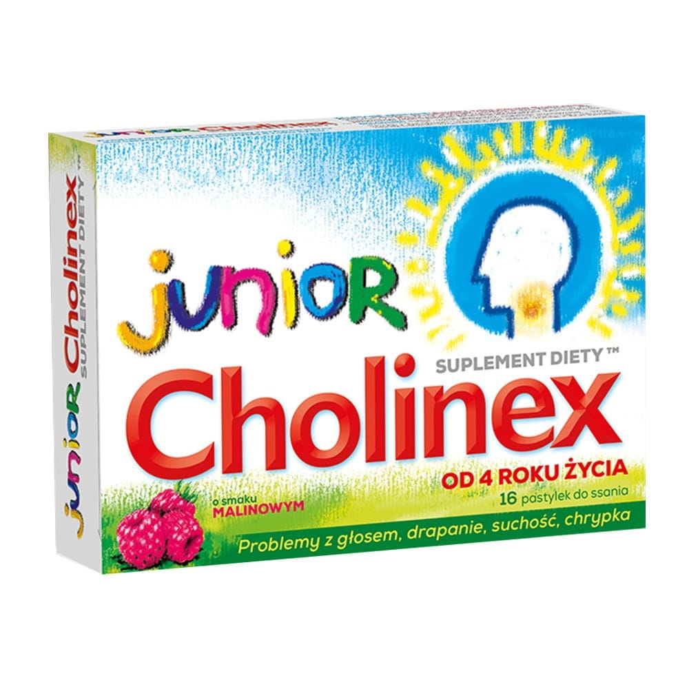 Cholinex junior für den Hals Himbeergeschmack 8 Lutschtabletten