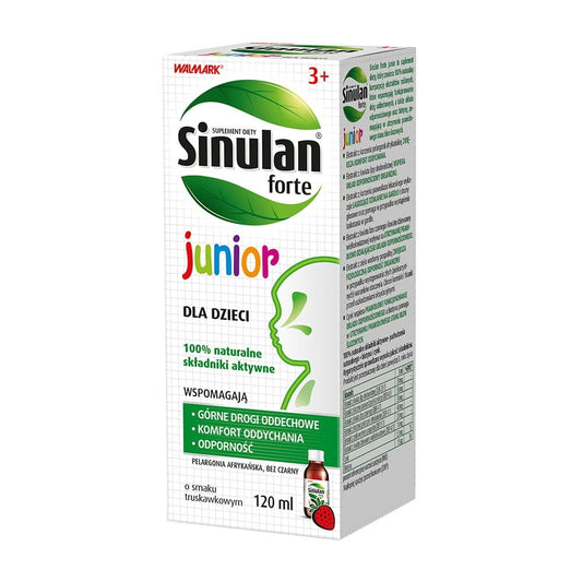 Kinder-Sinulan FORTE Junior Sirup von STADA in 120 ml Flasche, kinderfreundliche Husten- und Erkältungslösung.