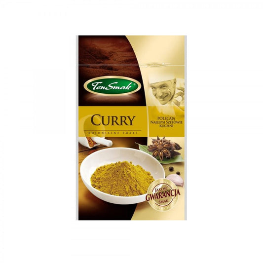 Currygewürz von TEN SMAK, 20 g, fein gemahlen mit aromatischem Geschmack, ideal für Currygerichte, in weißem Gewürzglas