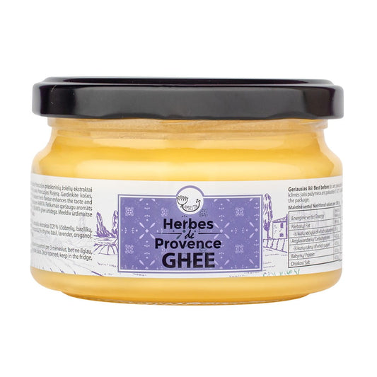 Kräuter der Provence Ghee Butter von UAB EKO PIRK, 200 ml, cremige Butter mit Kräutern, für Kochen und Backen.
