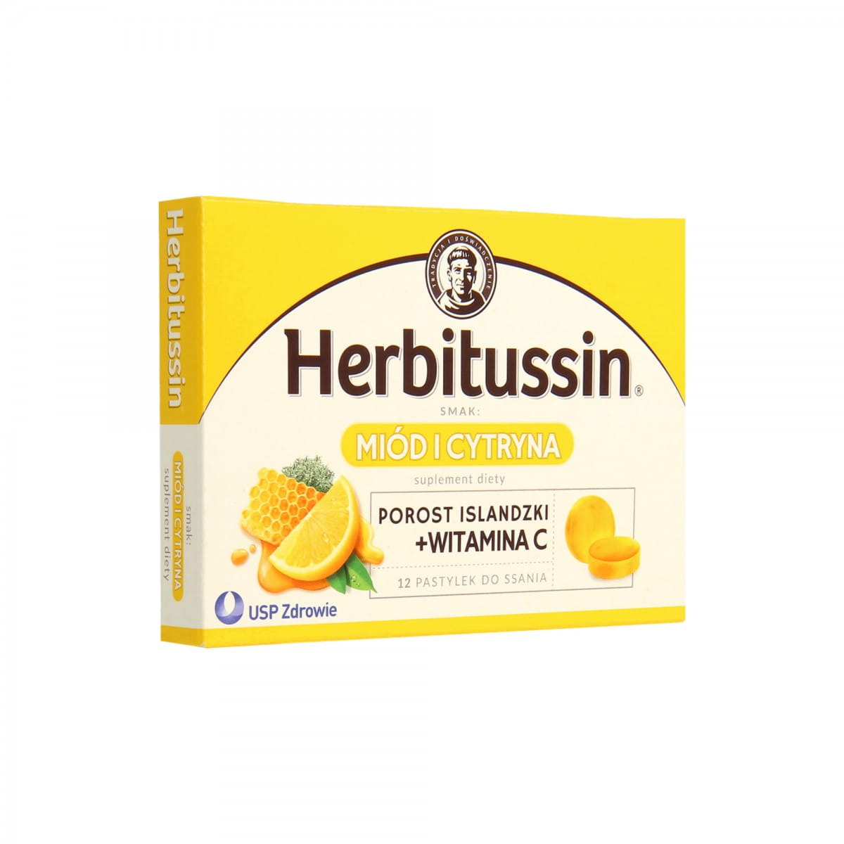 Honig und Zitrone für den Hals 12 Tabletten Herbitussin