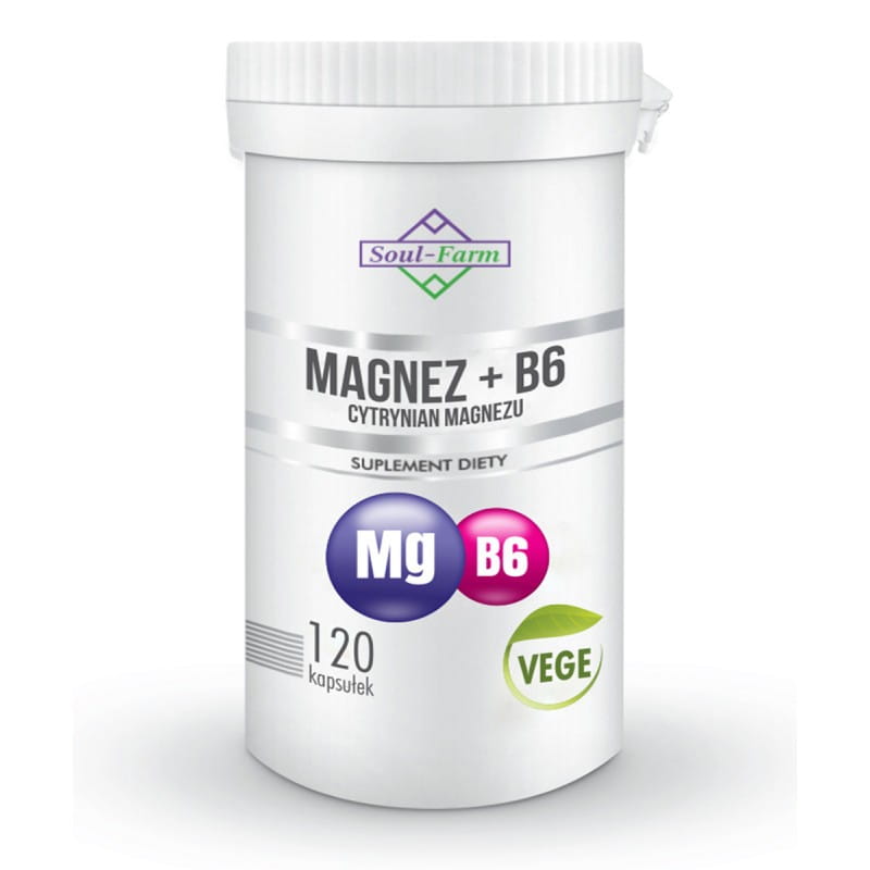 Magnesium + Vitamin B6 120 Kapseln 975 MG + 14 MG SOUL FARM