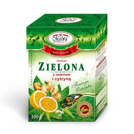 Grüner Tee mit Ingwer und Zitrone 100g MALVAH