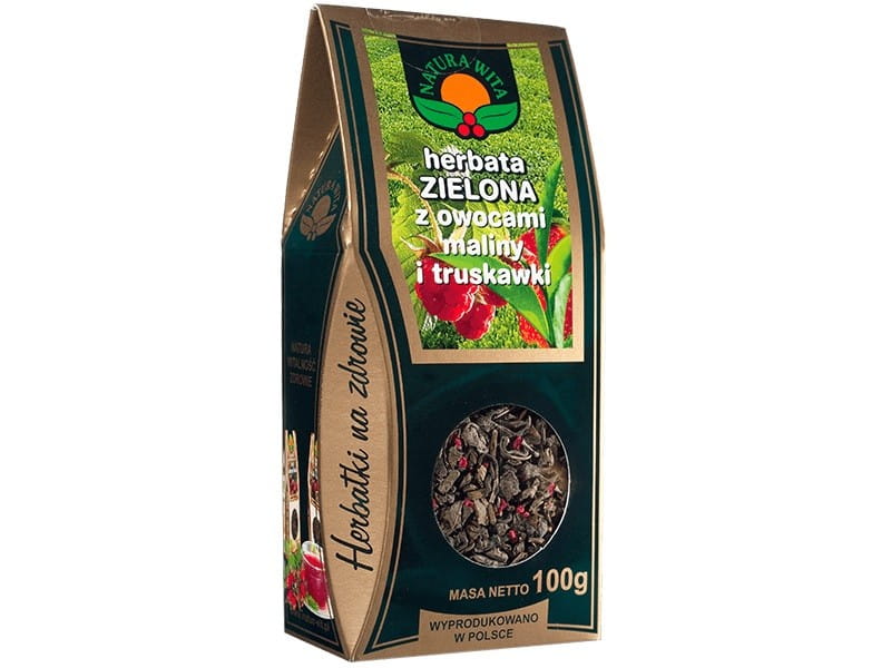 Grüner Tee mit Himbeer- und Erdbeerfrucht 100g WELCOME NATURE