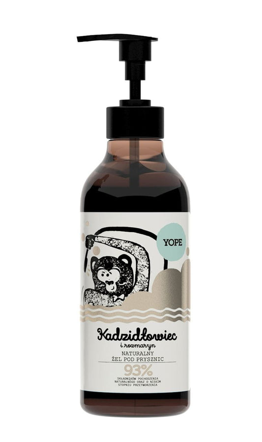Duschgel mit Weihrauch und Rosmarin von YOPE, 400 ml, Flasche mit natürlichem Duft für eine erfrischende Dusche.