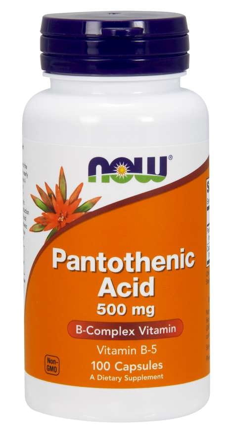 Pantothensäure 500 mg 100 Kapseln. - Pantothensäure Vitamin B5 NOW FOODS