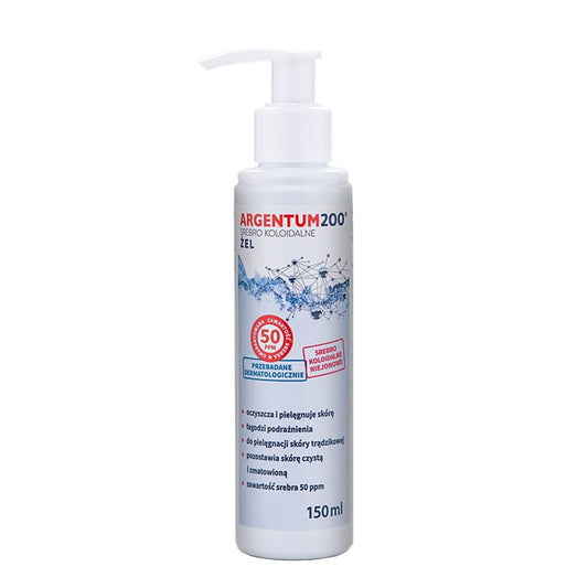 Kolloidales Silbergel von AURA HERBALS, 150 ml, für Gesicht und Hände, mit Pumpe, 50 ppm Silbergehalt, in Glasflasche