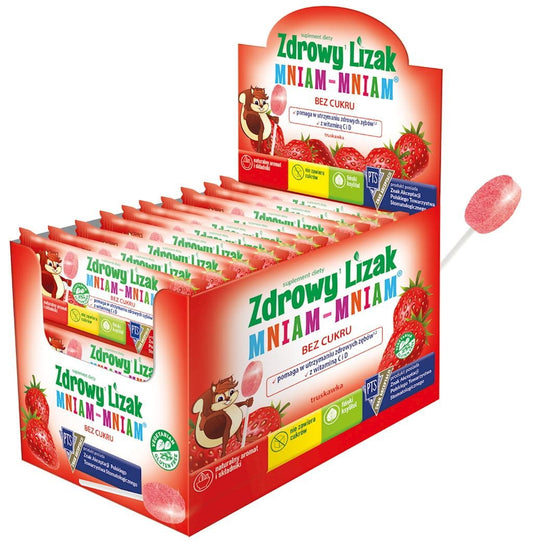 Erdbeer Geschmack Healthy Liquid von STARPHARMA, 40 Stück im Display, flüssiges Nahrungsergänzungsmittel in Packung