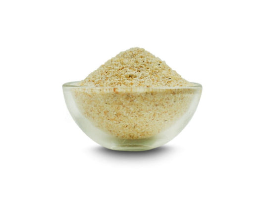 Getrockneter, granulierte Knoblauch von VIVIO in 50 g Verpackung, fein gewürztes Gewürz für die Küche.