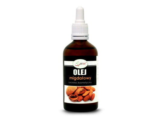 Raffiniertes Süßmandelöl in 100ml Flasche von VIVIO, flüssige Mandelöl mit goldener Farbe, ideal für Haut und Küche