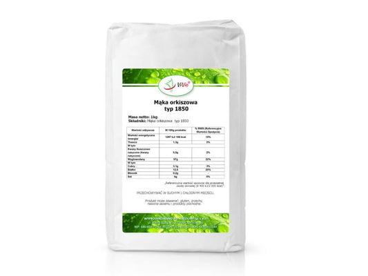 Dinkelmehl Typ 1850, VIVIO, 1000g, feines Vollkornmehl in Packung, ideal für Backrezepte, braune Farbe, produktbild