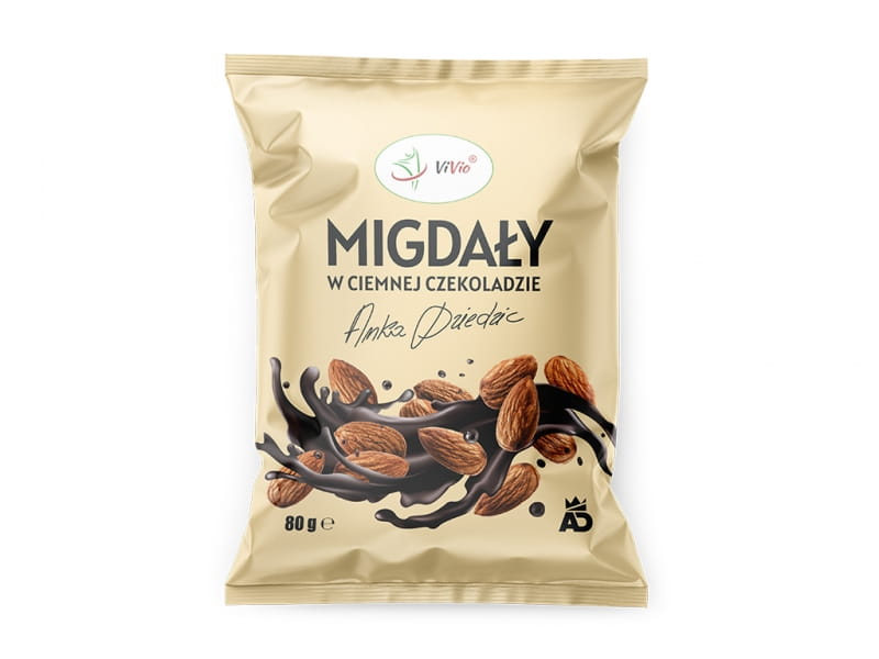 Dark Chocolate Almonds ANKA DZIEDZIC 80g - VIVIO