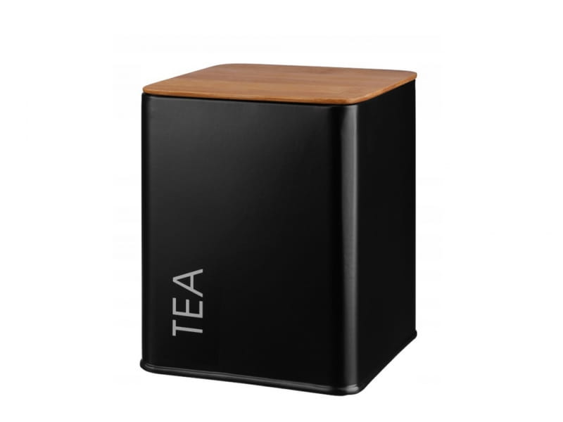 Metal tea container black GALICJA