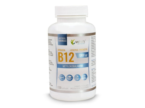 Vitamina B12 Metilcobolamina 1000ug - 120 Cápsulas WISH