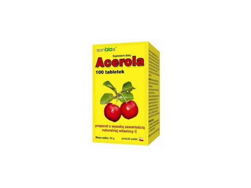Natural acerola vitamin C 100 SANBIOS tablets