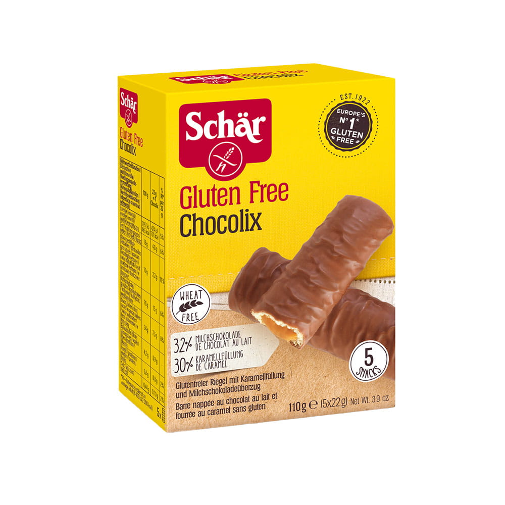 Chocolix - glutenfreier SCHÄR Schokoriegel (5x22g)