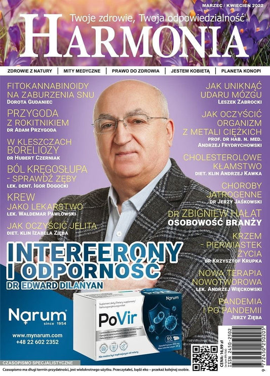 Zeitschrift Harmonie März-April 2022 von MAGAZYNY I CZASOPISMA, Cover mit Blumen und Design, gedrucktes Magazin, hochauflösend