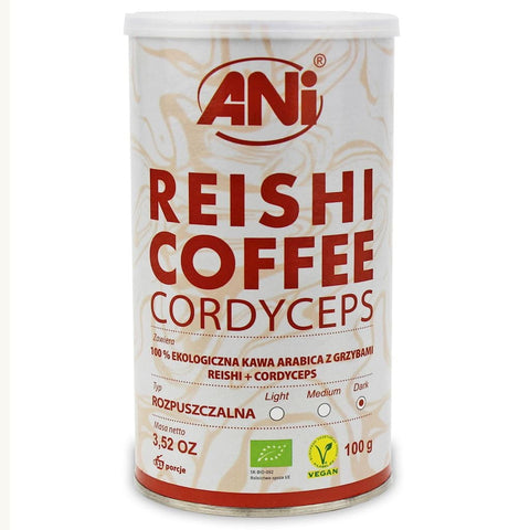 Arabica Instant Coffee with Reishi Mushrooms + Cordyceps BIO 100 g - ANI