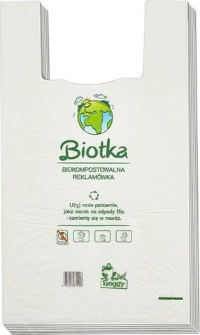 Plastikbeutel (kompostierbar und biologisch abbaubar) 1 Stück (40 cm x 22 cm) - FROGGY