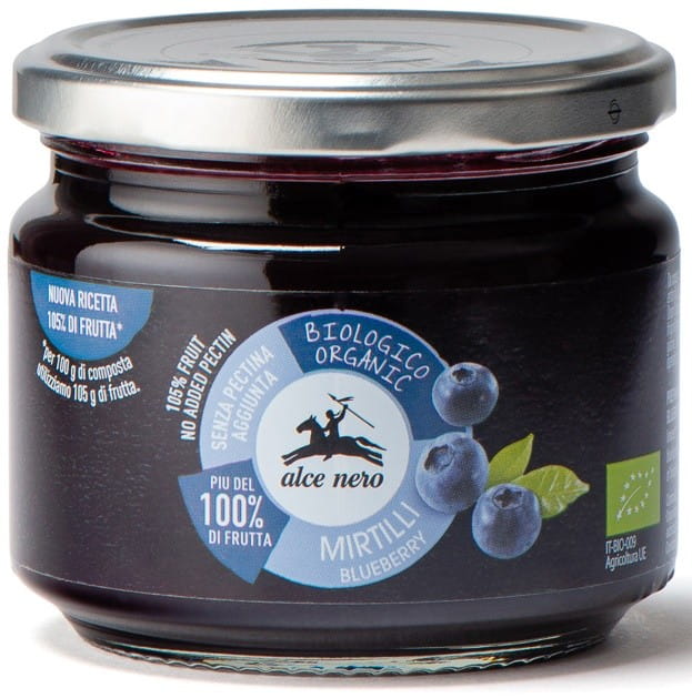 Blueberry mousse ORGANIC 270 g - ALCE NERO