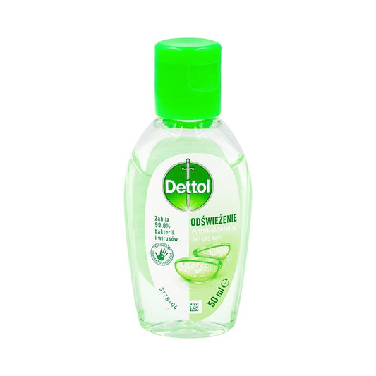 Antibakterielles Aloe-Gel von Dettol in 50 ml Tube, mit Aloe Vera für sanfte Hand- und Hautpflege