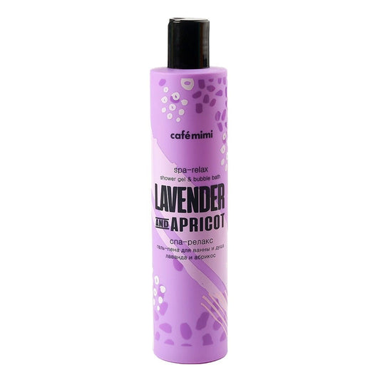 Duschschaum Lavendel & Aprikose von DesignSoap, 300 ml Flasche, cremige Textur mit Lavendel- und Aprikosenduft.