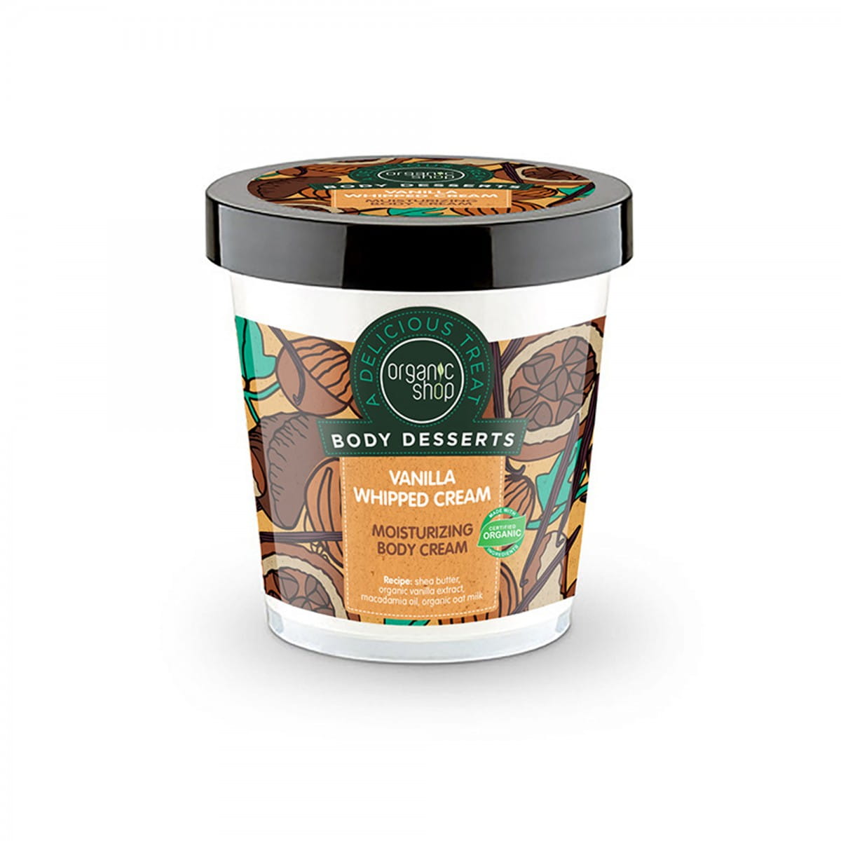 Feuchtigkeitsspendende Körpercreme Vanille Schlagsahne 450 ml - Biogo.de