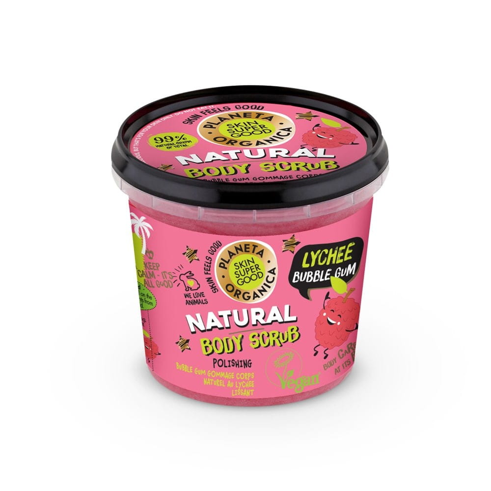 Moisturizing body scrub with lychee chewing gum 360 ml