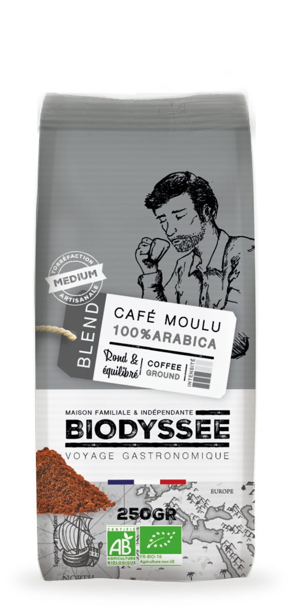 Café moulu 100% Arabica 250g ECO BIODYSSEE